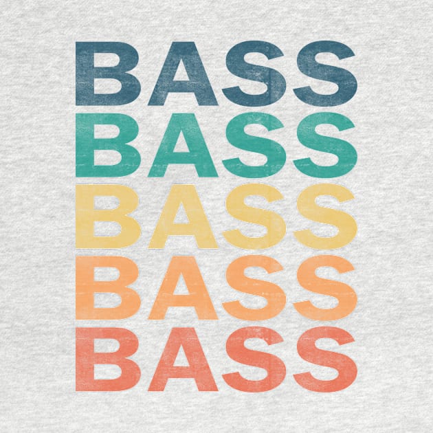 Bass Name T Shirt - Bass Vintage Retro Name Gift Item Tee by henrietacharthadfield